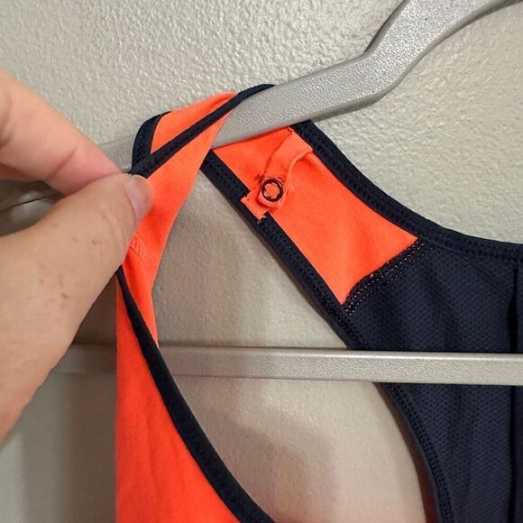 Lululemon navy and orange racerback tank size 10 - Picture 3 of 5